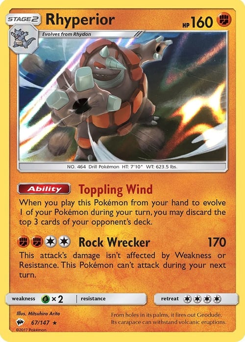 Rhyperior [Toppling Wind | Rock Wrecker] Card Front