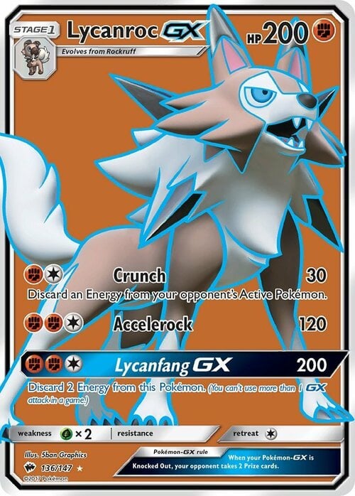 Lycanroc GX Card Front