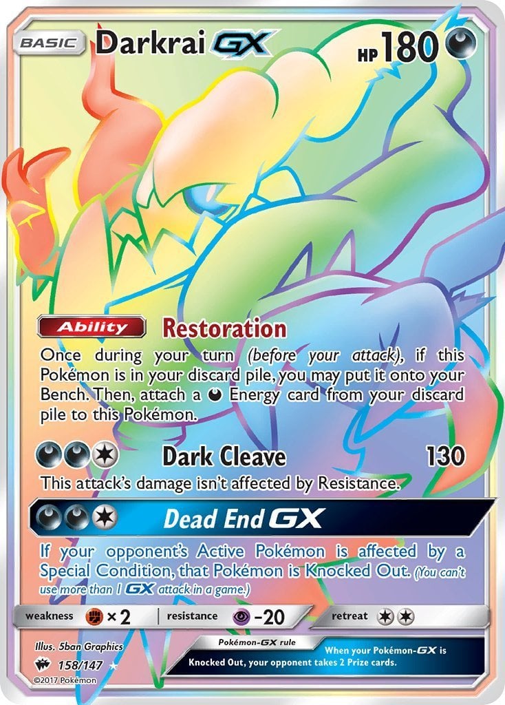rare darkrai card Darkrai EX (118/122) [XY: BREAKpoint] – Trading Card World main image 0