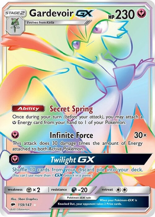 Gardevoir GX - Burning Shadows Pokémon card 159/147
