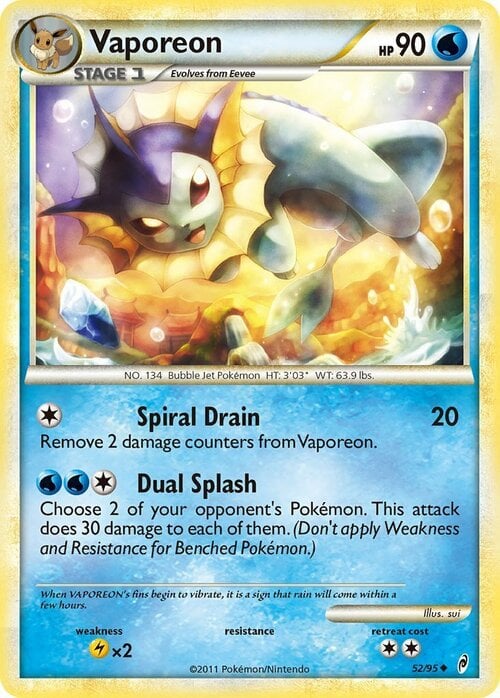 Vaporeon Card Front