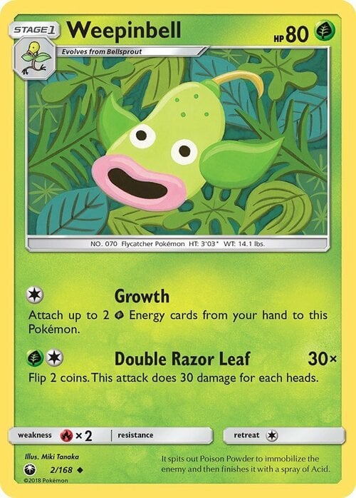 Weepinbell [Growth | Double Razor Leaf] Card Front