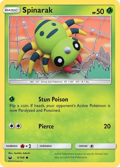 Spinarak [Stun Poison | Pierce] Card Front