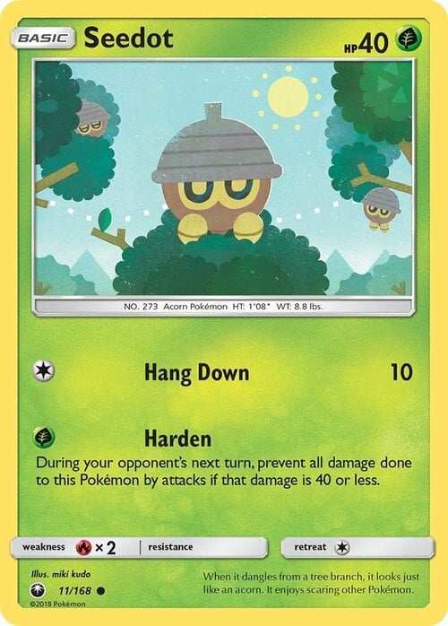 Seedot [Hang Down | Harden] Card Front