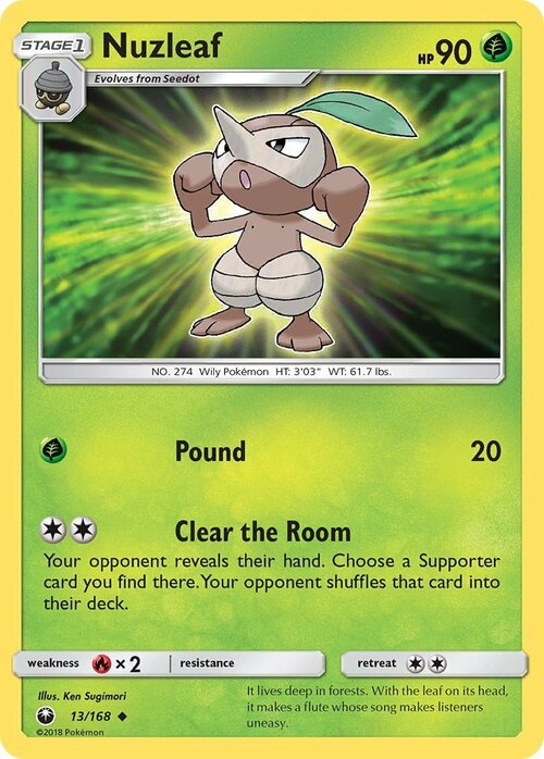 Nuzleaf [Pound | Clear the Room] Card Front