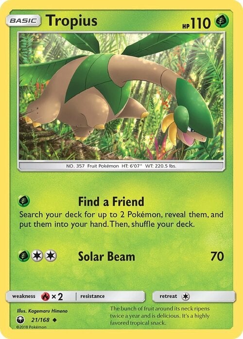 Tropius [Find a Friend | Solar Beam] Card Front