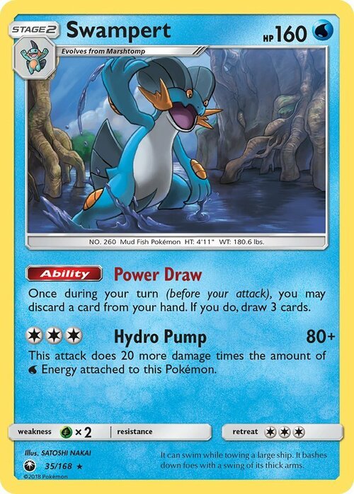 Swampert [Power Draw | Hydro Pump] Card Front