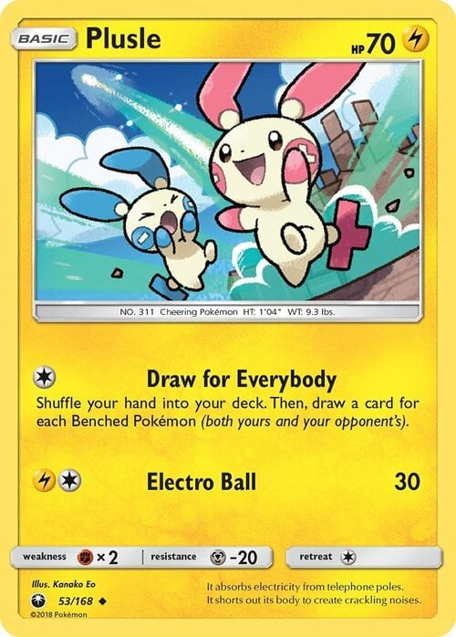 Plusle [Draw for Everybody | Electro Ball] Card Front