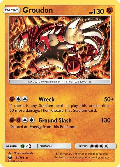 Groudon Card Front