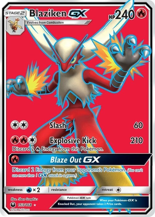 Blaziken GX Card Front