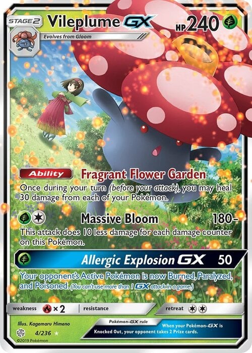 Vileplume GX [Flagrant Flower Garden | Massive Bloom | Allergic Explosion GX] Frente