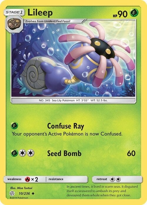Lileep [Confuse Ray | Seed Bomb] Card Front