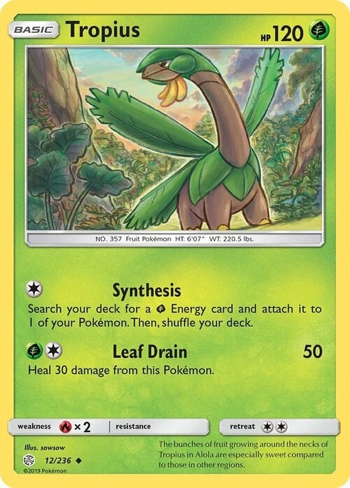 Tropius [Synthesis | Leaf Drain] Card Front
