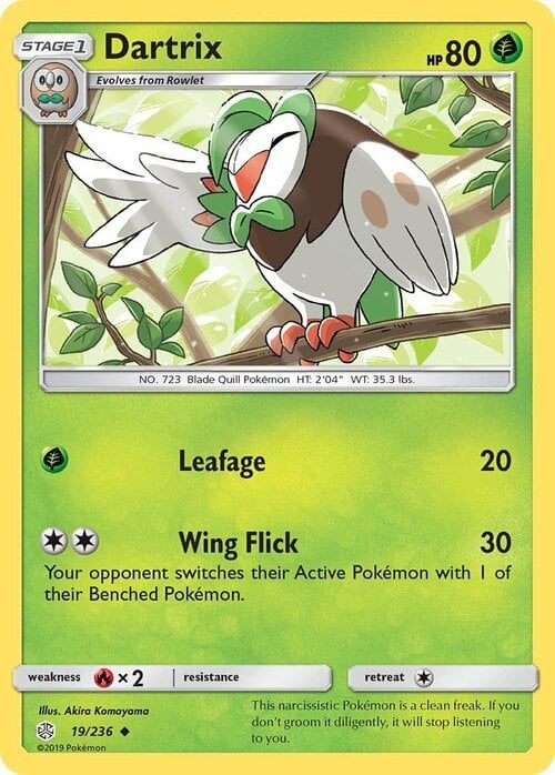 Dartrix [Leafage | Wing Flick] Card Front