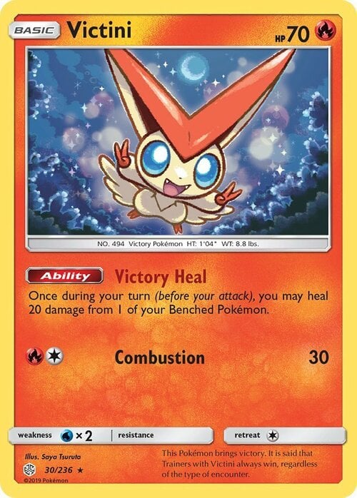 Victini [Victory Heal | Combustion] Card Front