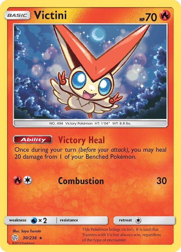 victini pokemon card holographic #208 EXTENDED ART Raycardza Pokmon Hit Points60 HP Form Victini Cosmic Eclipse | Pokmon