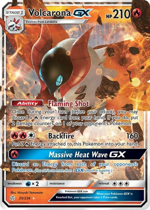 Volcarona GX Card Front