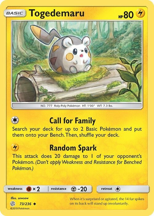 Togedemaru [Call for Family | Random Spark] Card Front