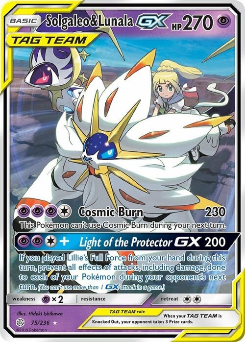Solgaleo & Lunala GX Card Front
