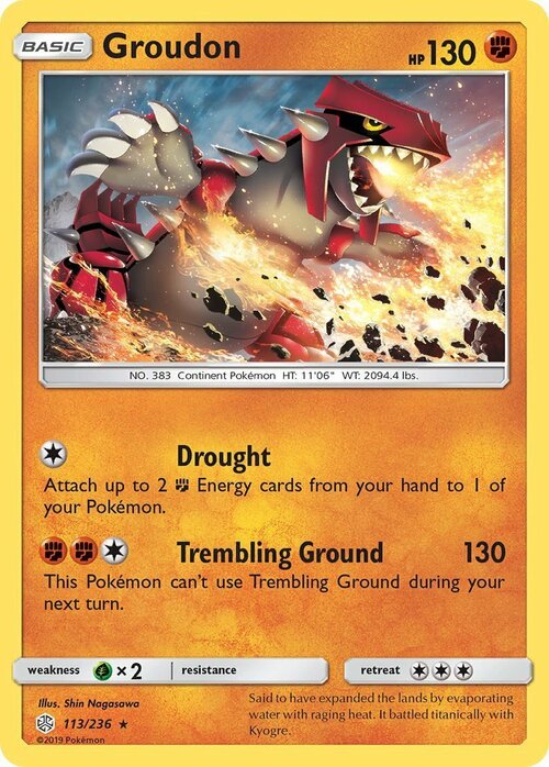 Groudon Card Front