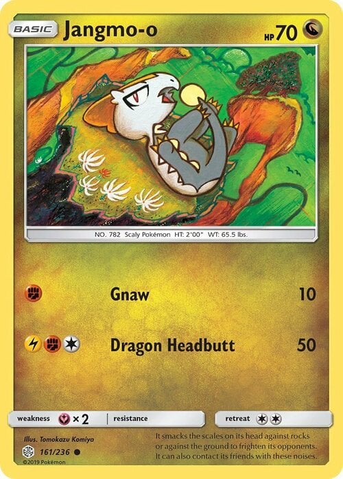 Jangmo-o [Gnaw | Dragon Headbutt] Card Front