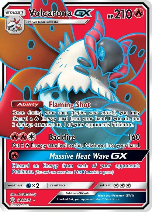 Volcarona GX Card Front