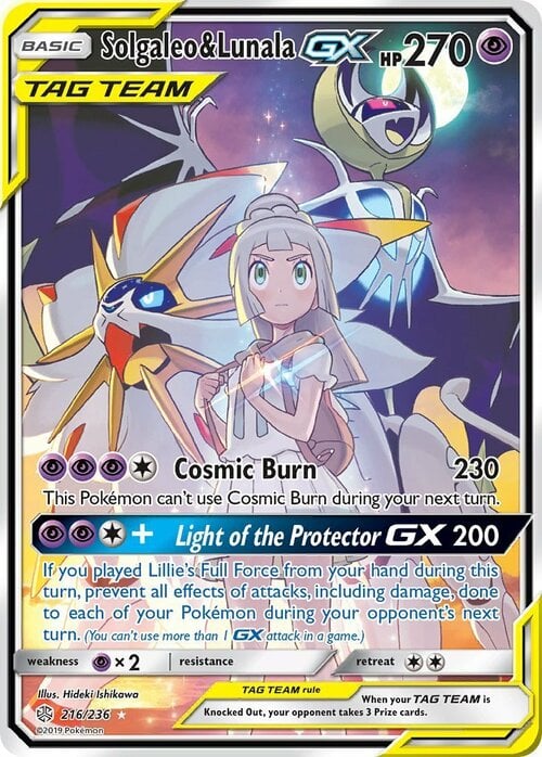 Solgaleo & Lunala GX Card Front