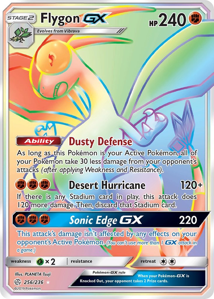 Flygon GX Pokemon Card 110/236 Cosmic Eclipse 
