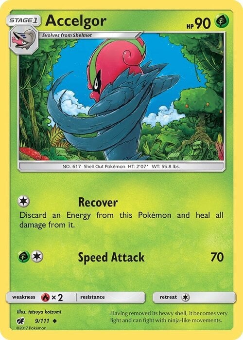 Accelgor [Recover | Speed Attack] Card Front