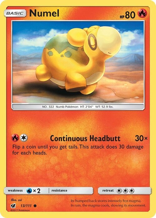Numel [Continuous Headbutt] Card Front