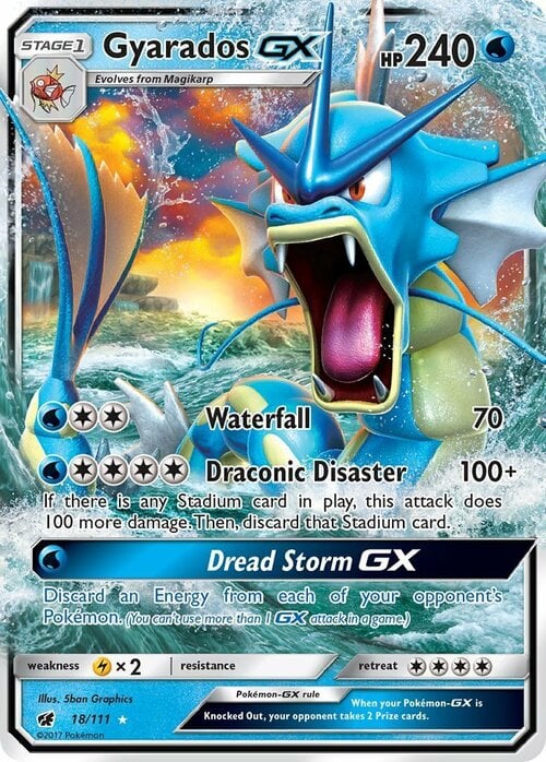 Gyarados GX [Waterfall | Draconic Disaster | Dread Storm GX] Card Front