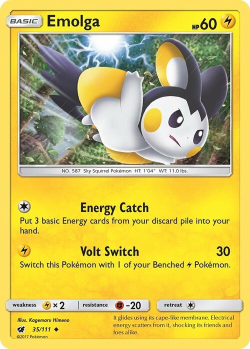 Emolga [Energy Catch | Volt Switch] Card Front