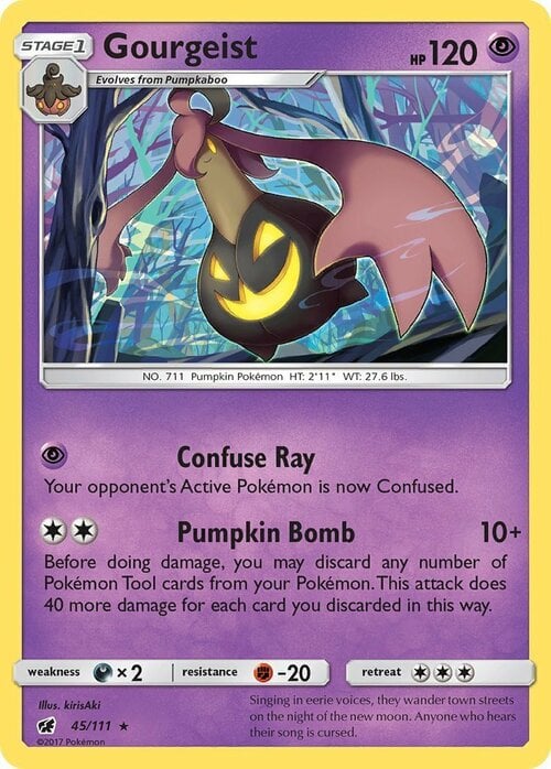 Gourgeist [Confuse Ray | Pumpkin Bomb] Frente