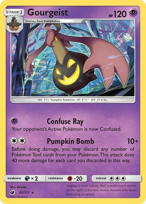 Gourgeist [Confuse Ray | Pumpkin Bomb] Card Front