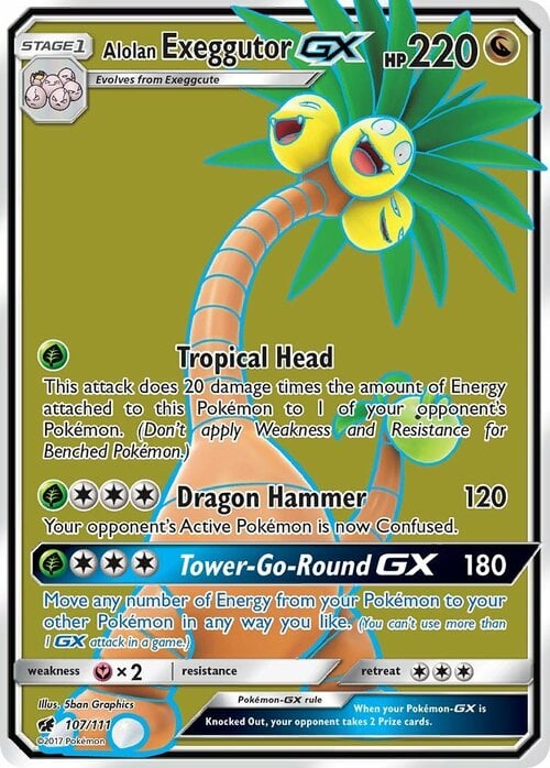 Alolan Exeggutor GX Card Front