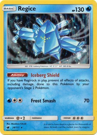 Regice Card Front