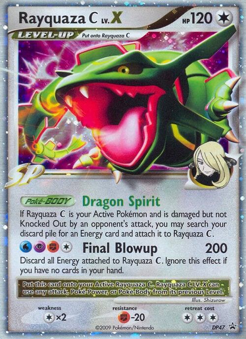 Rayquaza Pokémon C LV.X Card Front