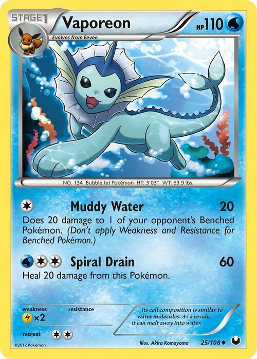 Vaporeon Card Front