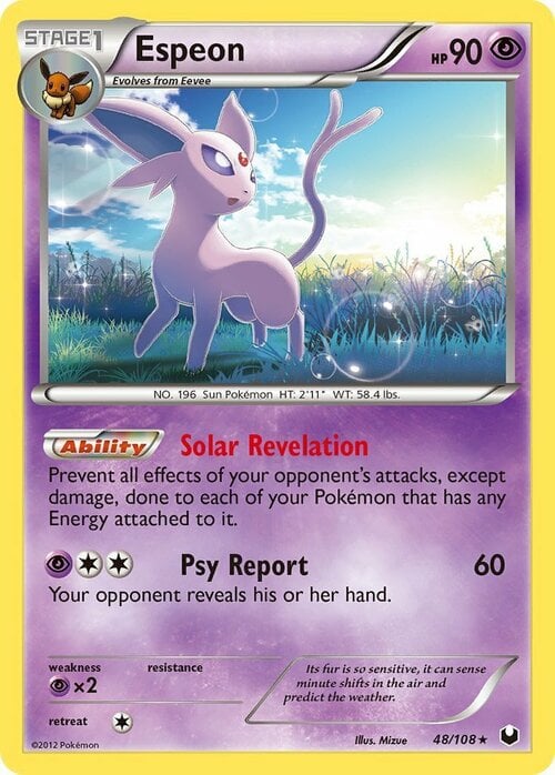 Espeon [Solar Revelation | Psy Report] Card Front