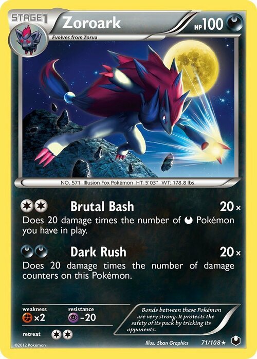 Zoroark [Brutal Bash | Dark Rush] Card Front