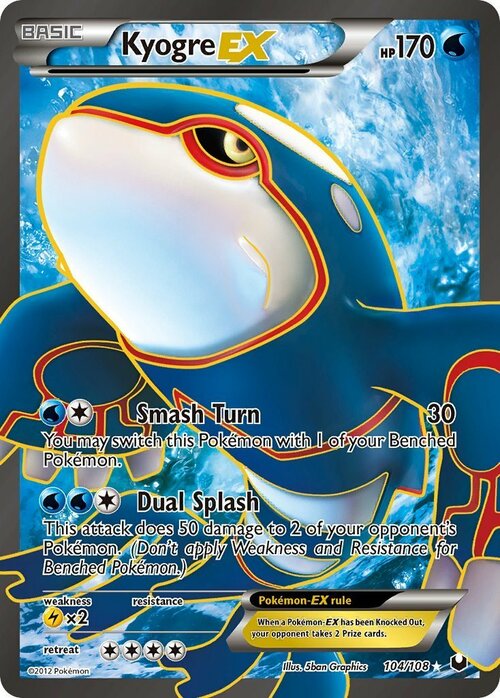 Kyogre EX Card Front