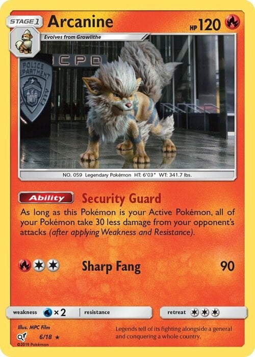 Arcanine Card Front
