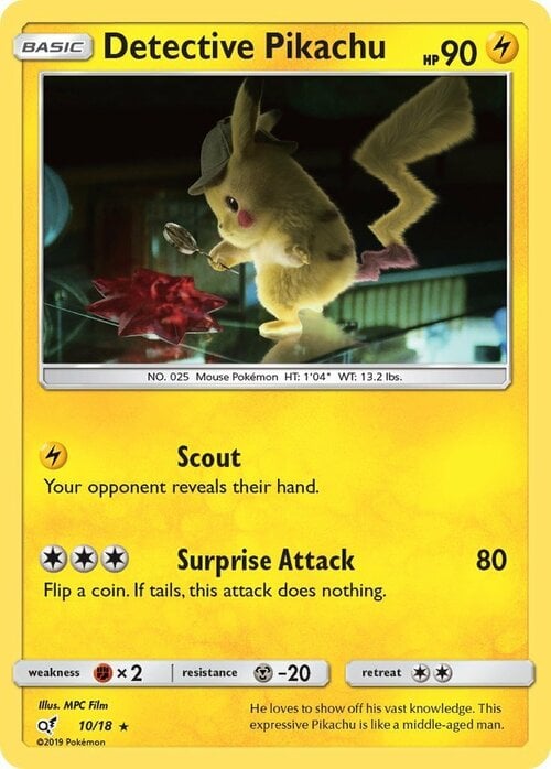 Detective Pikachu [Scout | Surprise Attack] Frente