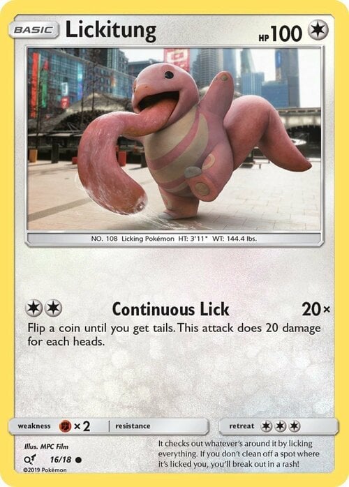 Lickitung Card Front