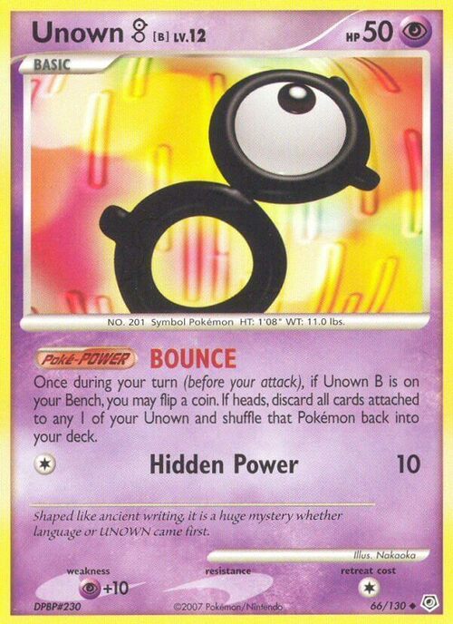 Unown [B] Lv.12 Card Front