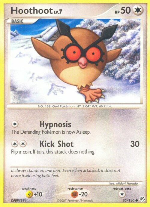 Hoothoot Lv.7 Card Front