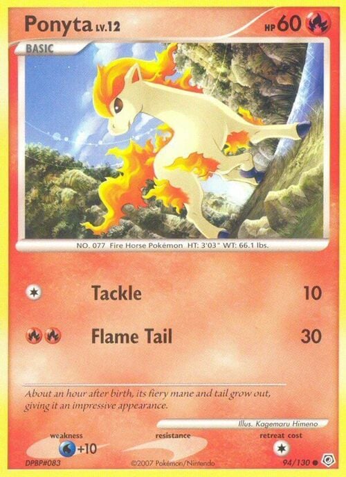 Ponyta Lv.12 Card Front