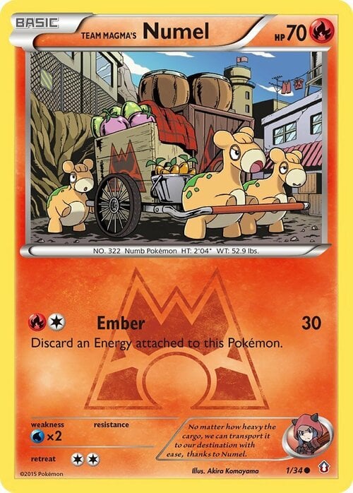 Team Magma Numel Card Front