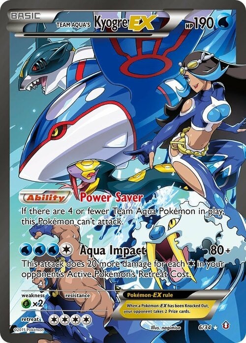 Team Aqua's Kyogre EX Card Front