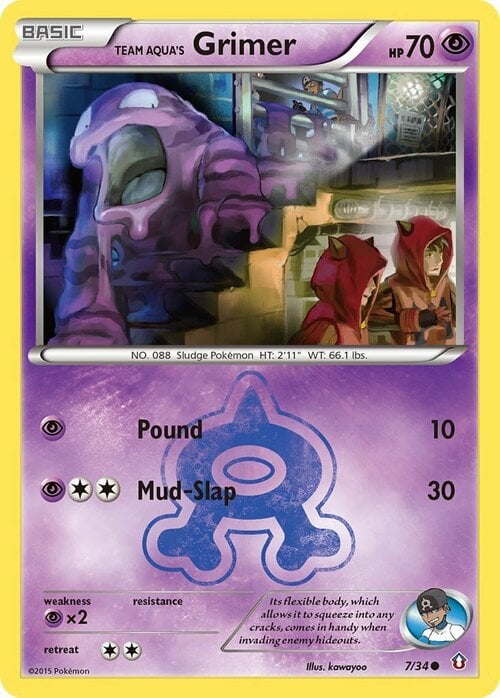 Team Aqua's Grimer Card Front
